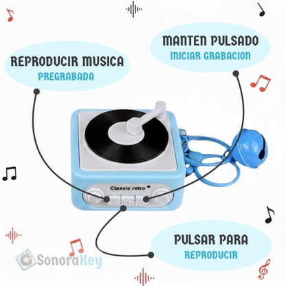 Mini Tocadiscos Retro Musical